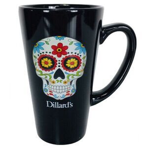 Dillard's Dia De Los Muertos Day of The Dead Coffee Black Fiesta Skull Mug